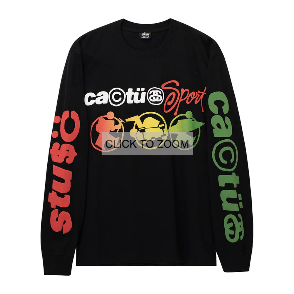 Stussy x Cactus Plant Flea Market L/S Tee (Black) CPFM